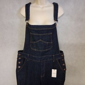 Judy Blue Bib Overalls 3XL 22W Dark Blue Denim New With Tags